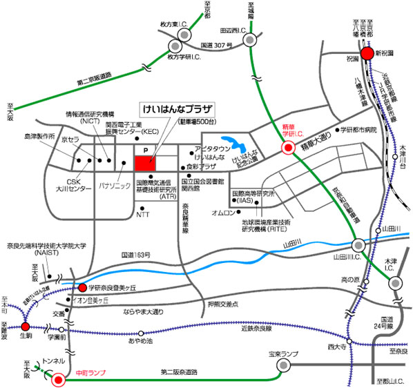 けいはんなプラザ　地図